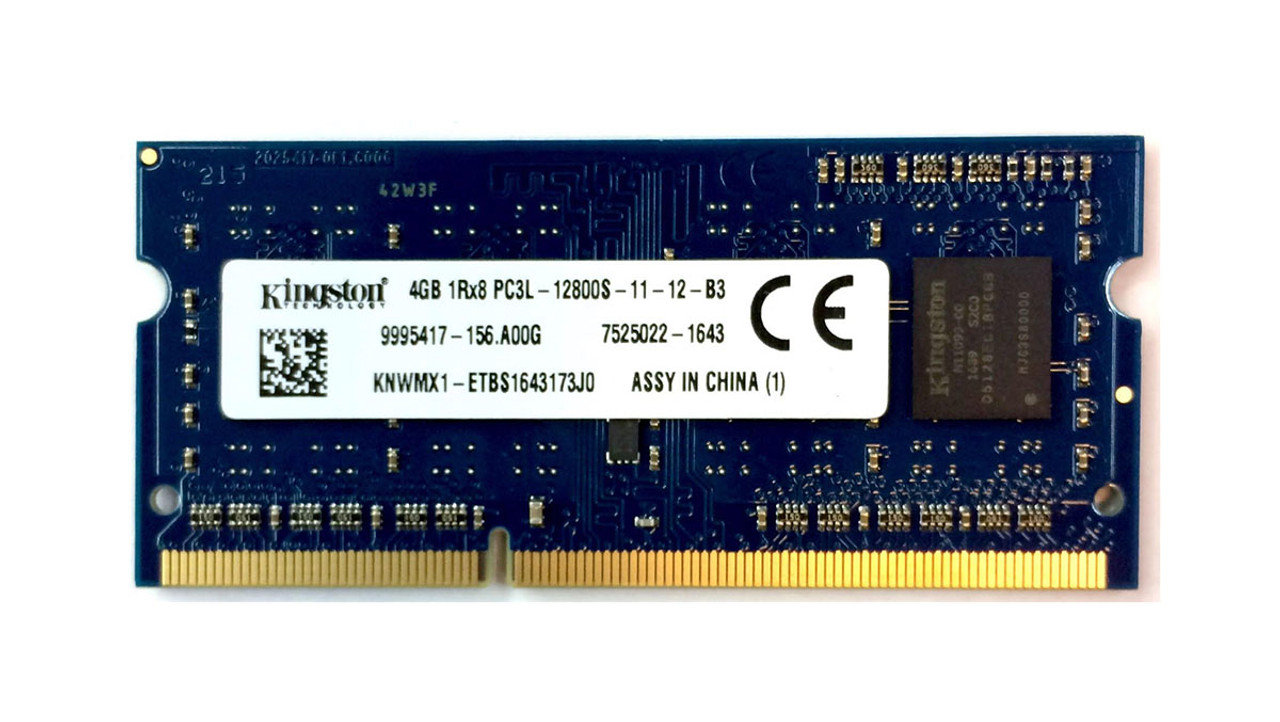 Kingston  KNWMX1-ETB 4GB 1600MHz DDR3 PC3-12800  1.35V  SoDIMM Notebook Memory