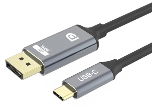 USB C זכר ל-DISPLAYPORT זכר דו-כיווני באורך 1.8 מטר, תומך 4K@144HZ 8K@60Hz כבל