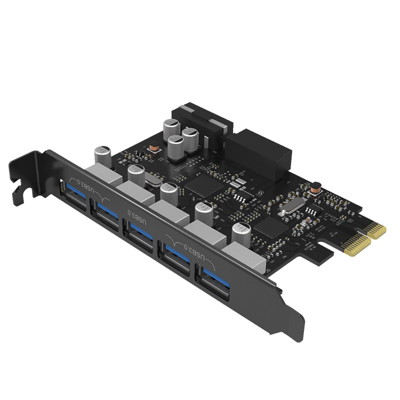 ORICO ORICO-PVU3-5O2I 5 Port USB3.0 PCI-E Expansion Card with Dual Chip מתאם