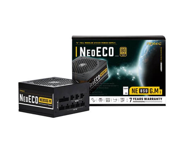 ספק כוח Antec NeoEco 850W Gold fully Modular120mm Silent Fan