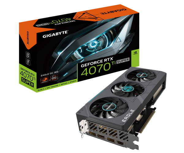 כרטיס מסך Gigabyte GV-N407TSEAGLE OC-16GD GeForce RTX 4070 Ti SUPER EAGLE OC 16GB