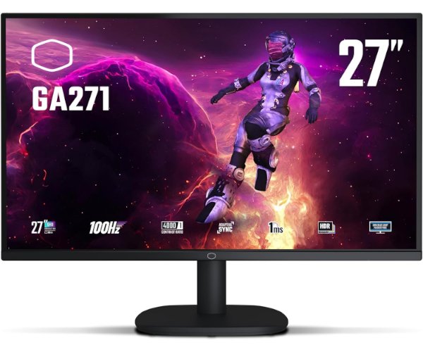 מסך גימינג Cooler Master GA271 27inch WQHD 100hz 1ms VA HDR A-SYN