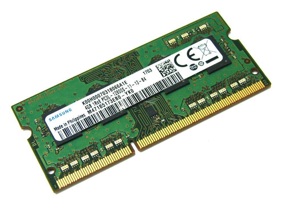 Samsung M471B5173EB0-YK0 4GB CL11 1.35V PC3L-12800S 1600MHz  SODIMM