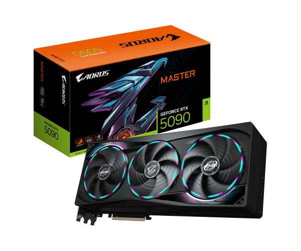 כרטיס מסך AORUS GeForce RTX 5090 MASTER 32G PCIE5 GV-N5090AORUS M-32GD