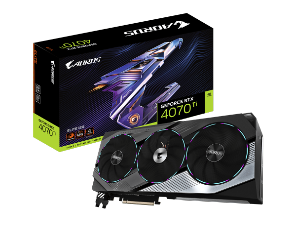 כרטיס מסך AORUS GV-N407TAORUS E-12GD GEFORCE RTX 4070 TI ELITE 12GB PCIE 4.0