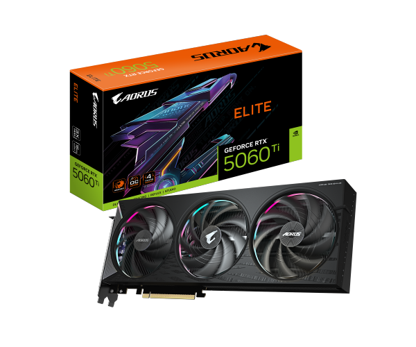 כרטיס מסך Gigabyte GV-N506TAORUS E-16GD  RTX 5060 Ti Aorus Master Elite 16GB