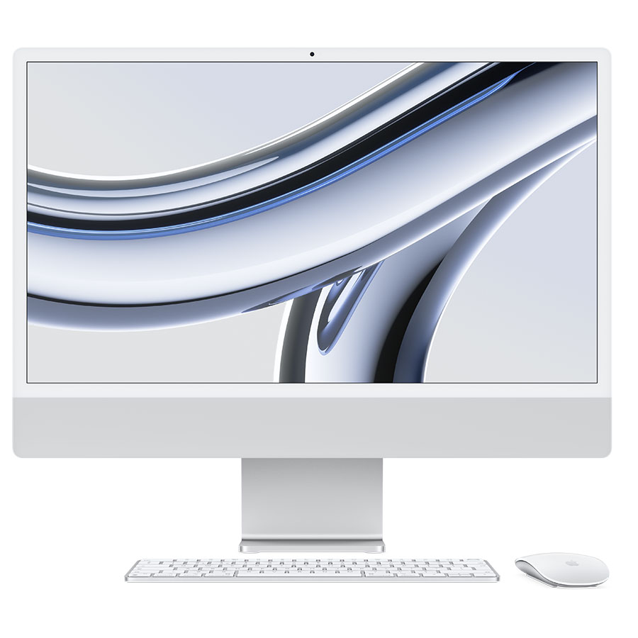 Apple 24-inch iMac with Retina 4.5K display: Apple M3 chip with 8‑core CPU and 10‑core GPU,8GB, 256GB SSD  MQRJ3HB/A