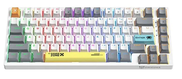 מקלדת מכנית ONIKUMA G58 82 KEY MECHANICAL KEYBOARD WHITE
