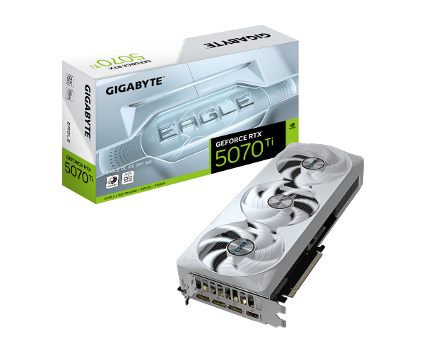 כרטיס מסך GIGABYTE GV-N507TEAGLEOC ICE-16GD GeForce RTX 5070 Ti EAGLE OC ICE SFF 16G