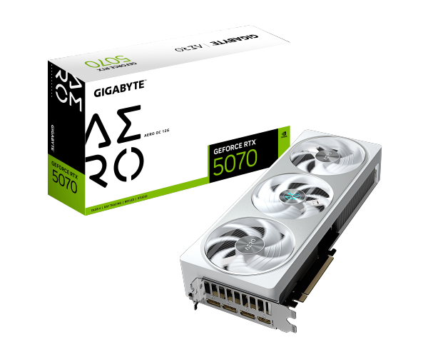 כ.מסך GIGABYTE GV-N5070AERO OC-12GD GeForce RTX 5070 AERO OC 12G