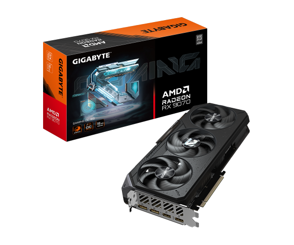 כרטיס מסך Gigabyte GV-R9070GAMING OC-16GD RADEON RX9070 GAMING OC 16GB PCIE 5.0