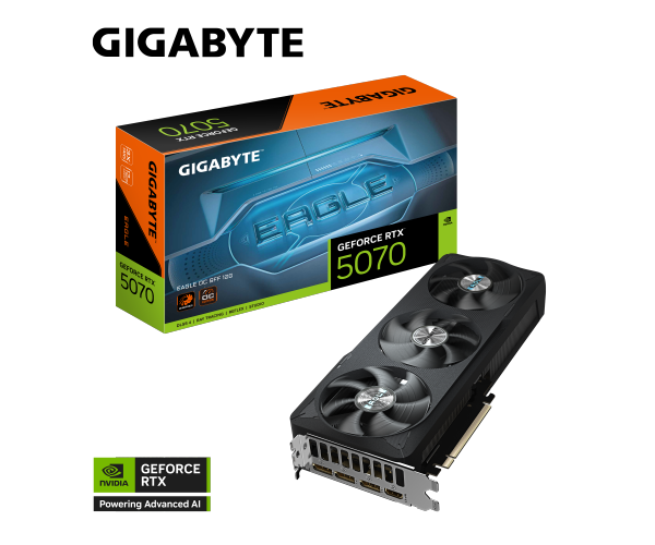 כ.מסך GIGABYTE GV-N5070EAGLE OC-12GD GeForce RTX 5070 EAGLE OC SFF 12G