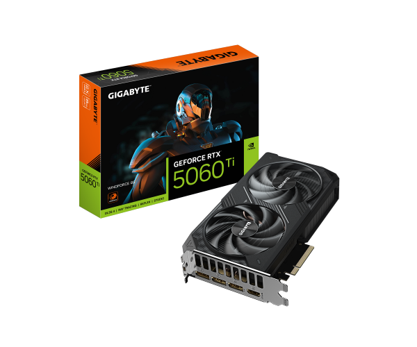 כרטיס מסך Gigabyte GV-N506TWF2-8GD RTX 5060 Ti WindForce 2 8GB
