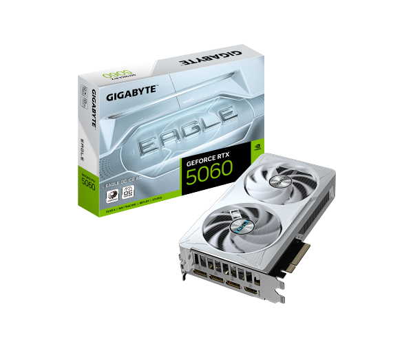 כרטיס מסך Gigabyte GV-N5060EAGLEOC ICE-8GD GeForce RTX 5060 EAGLE ICE 8GB