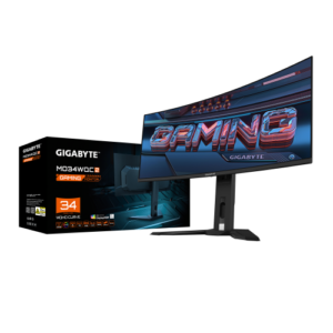 מסך קעור  GIGABYTE MO34WQC EK1 Curved 2K WQHD 34" QD-OLED 0.03ms 175Hz