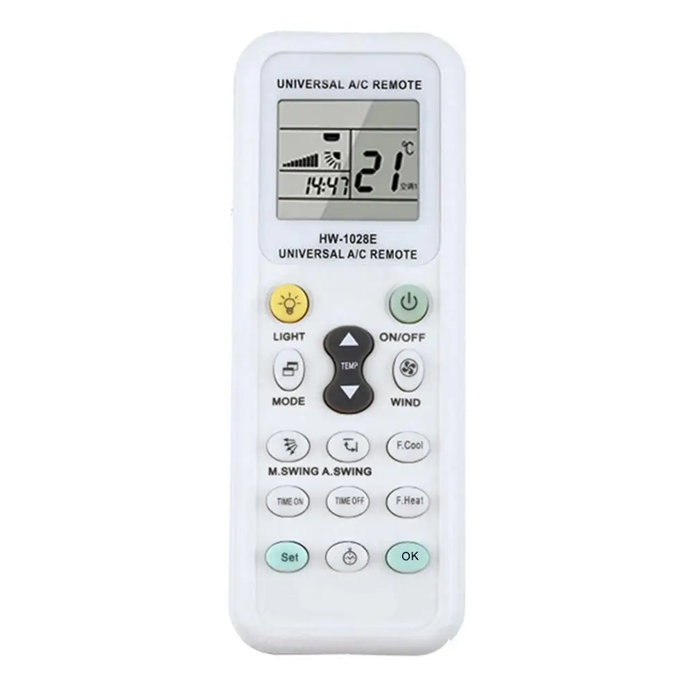 – OEM – (ללא אריזה – בשקית)  Universal Remote Control for Air Conditioner K-1028E שלט רחוק – למזגנים