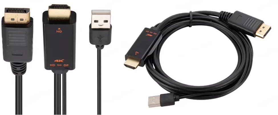 HDMI Source To DP Monitor Cable כבל