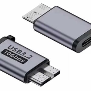 Micro B Male to Type C Female Adapter Connector for External HDD מתאם