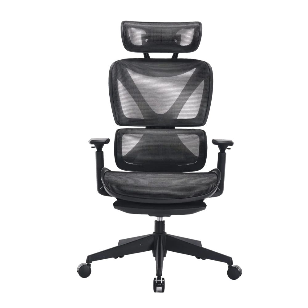 כיסא מנהלים ארגונומי בצבע שחור עם מסגרת כתומה דגם MWMS200 מבית MIRACASE 91000-002-17