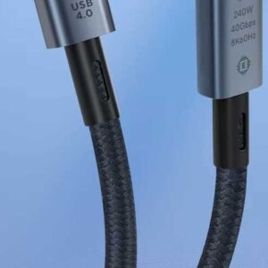 מטען  240W USB C to USB C Charging Cable,1M  Braided  כבל
