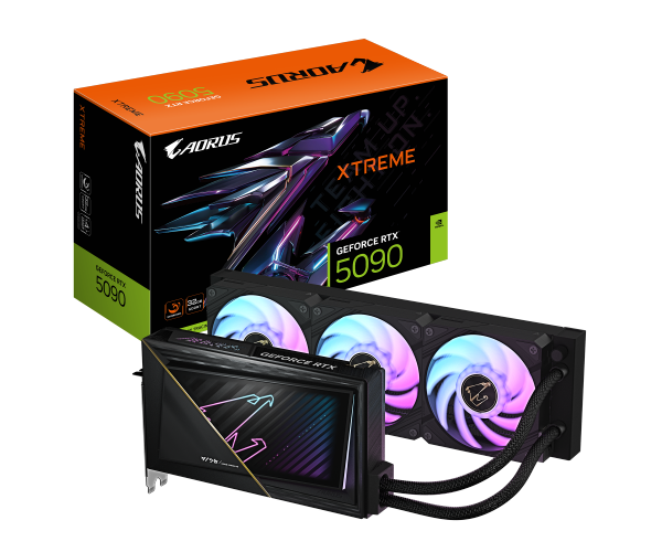 כרטיס מסך AORUS GeForce GV-N5090AORUSX W-32GD RTX 5090 XTREME WATERFORCE 32G