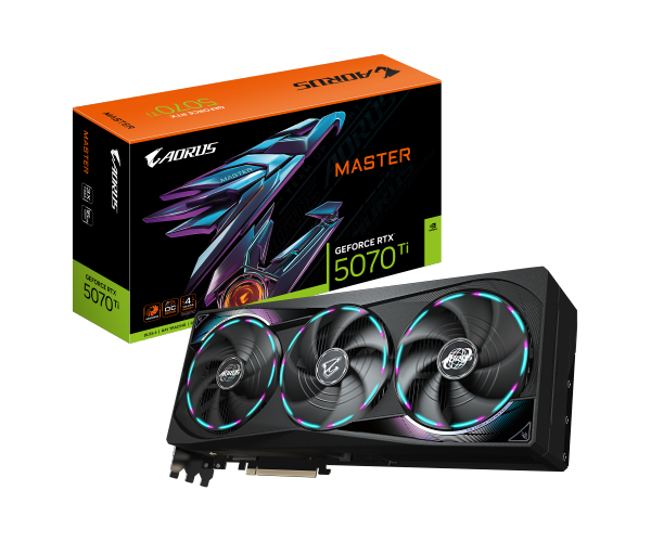 כרטיס מסך GIGABYTE AORUS GeForce GV-N507TAORUS M-16GD RTX 5070 Ti MASTER 16G