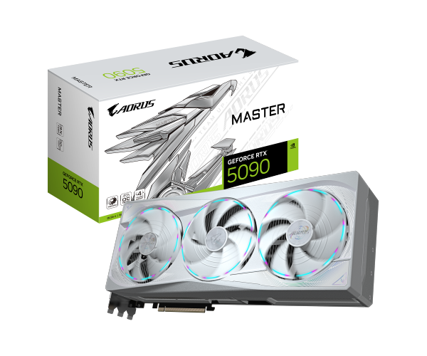 כרטיס מסך AORUS GeForce GV-N5090AORUSM ICE-32GD RTX 5090 MASTER ICE 32G