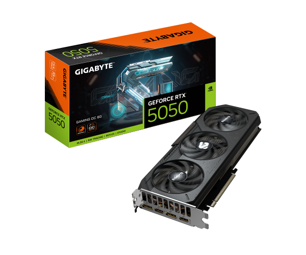 כרטיס מסך Gigabyte GeForce GV-N5050GAMING OC-8GD RTX 5050 Gaming OC 8GB 2xDP 2xHDMI