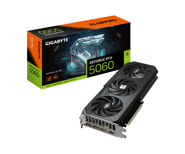 כרטיס מסך Gigabyte GeForce GV-N5060GAMING OC-8GD RTX 5060 Gaming OC 8GB