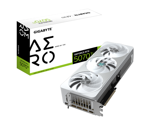 כרטיס מסך GIGABYTE GeForce GV-N507TAERO OC-16GD RTX 5070 Ti AERO OC 16G