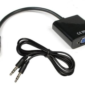 כבל ממיר  HDMI TO VGA + אודיו, תומך עד 1080P