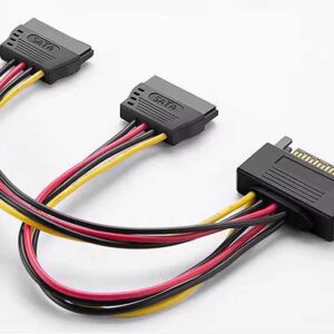 SATA Power Cable 15-Pin Male to 2 x 15P Female Splitter Connector Adapter כבל