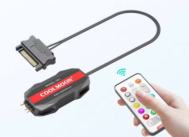 RGB Remote Controller ARGB 5V 3PIN To SATA power connector