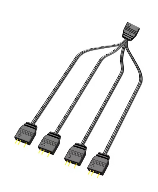 COOLMOON ARGB SYNC Splitter 5V 3 Pin 1 to 4 30CM