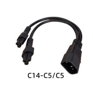 C14 Female TO  C5 X2  Y Type Splitter  ADAPTER CABLE