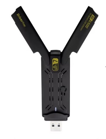 Kebidumei WiFi 7 USB WiFi Adapter BE6500 USB3.0 802.11BE WiFi Dongle Tri-Band 2.4G/5G/6GHz Network Card For Win10/11