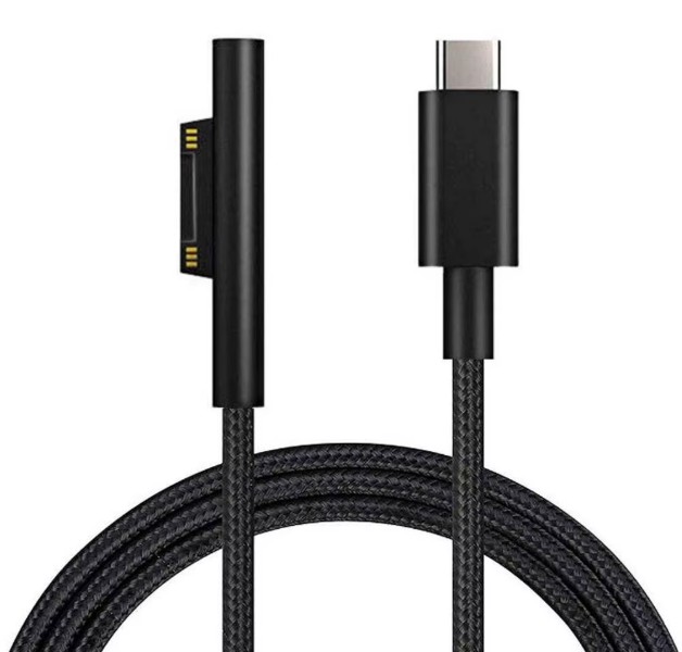 כבל USB C Type C Charger Adapter Cable 1.8M for Microsoft Surface Pro 8/7/6/5/4/3