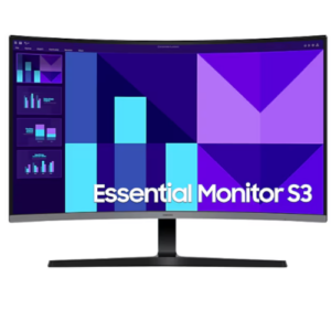 מסך קעור Samsung 32 S3 Essential Monitor FHD 100Hz 4Ms VA Black S32D390GAM