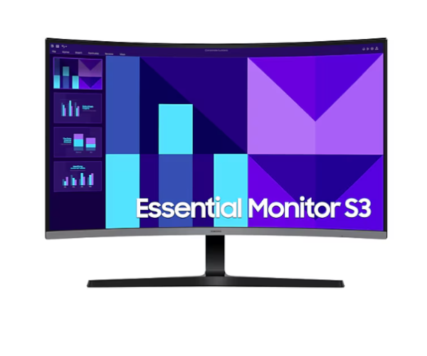 מסך קעור Samsung 32 S3 Essential Monitor FHD 100Hz 4Ms VA Black S32D390GAM